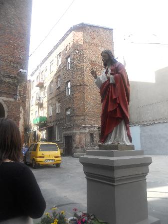 Jesus statue in Warsaw, Poland