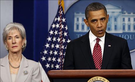 U.S. President Obama makes a statement about contraceptive funding at the White House in Washington