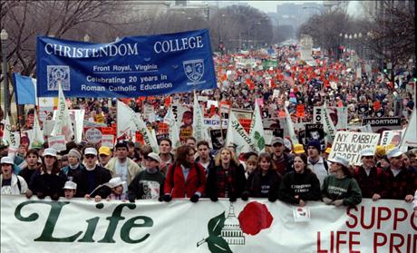 ANTI ABORTION MARCH BEGINS ON CONSTITUTION AVENUE