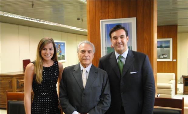 Jordan and Anna Sekulow with Michel Temer VP of Brazil Discussing Youcef Nadarkhani