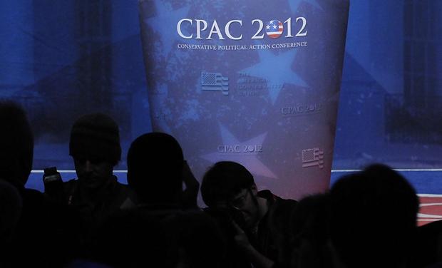 Gingrich waves after speaking at the Conservative Political Action Conference (CPAC) in Washington