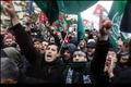 Protestors from opposition parties shout slogans against Jordan's government and Egypt's President Hosni Mubarak during a demonstration in Amman