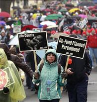 Anti-abortion demonstrators take part in the "March for Life" in Washington 