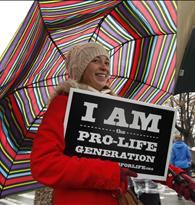 Anti-abortion demonstrators take part in the "March for Life" in Washington 