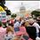 Thousands of demonstrators gather on the plaza near the U.S. Capitol to participate in a protest in Washington